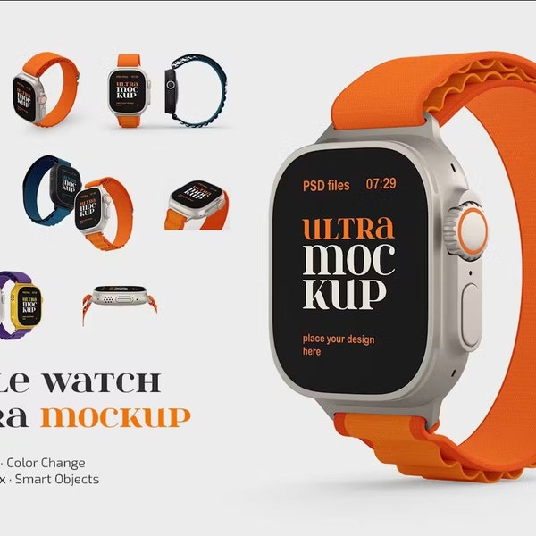 Apple Watch Ultra Mockup Set