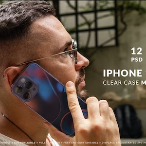 PSD Phone Case iphone 14/15 Pro Clear  Case Mockup, iPhone  Case Mockup, iPhone 15 TPU Case Mockup, iPhone Case Mockup, Phone Case Template