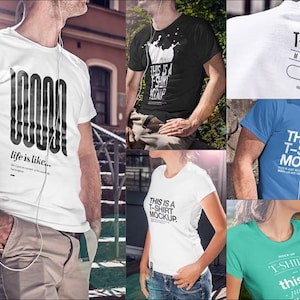 PSD T-Shirts Mockup Man and Women | Photoshop Bundle | Smart Objects | Future Mockups | The Whole Shop PSD Mockups Bundle