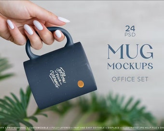 Tasse Mockup Bundle - 11oz, Boho Stil (PSD)