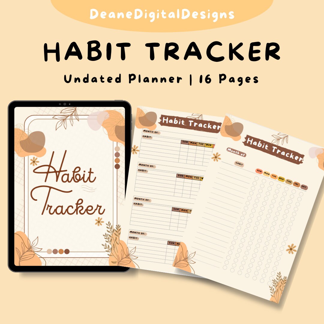 2023 Habit Tracker Digital Habit Tracker Yearly, Monthly, Weekly, Daily Habit Tracker Good Notes