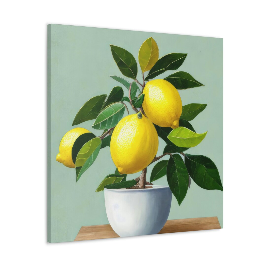 Citrusy Lemon Tree Wall Art Print Brighten up Your Space With Etsy
