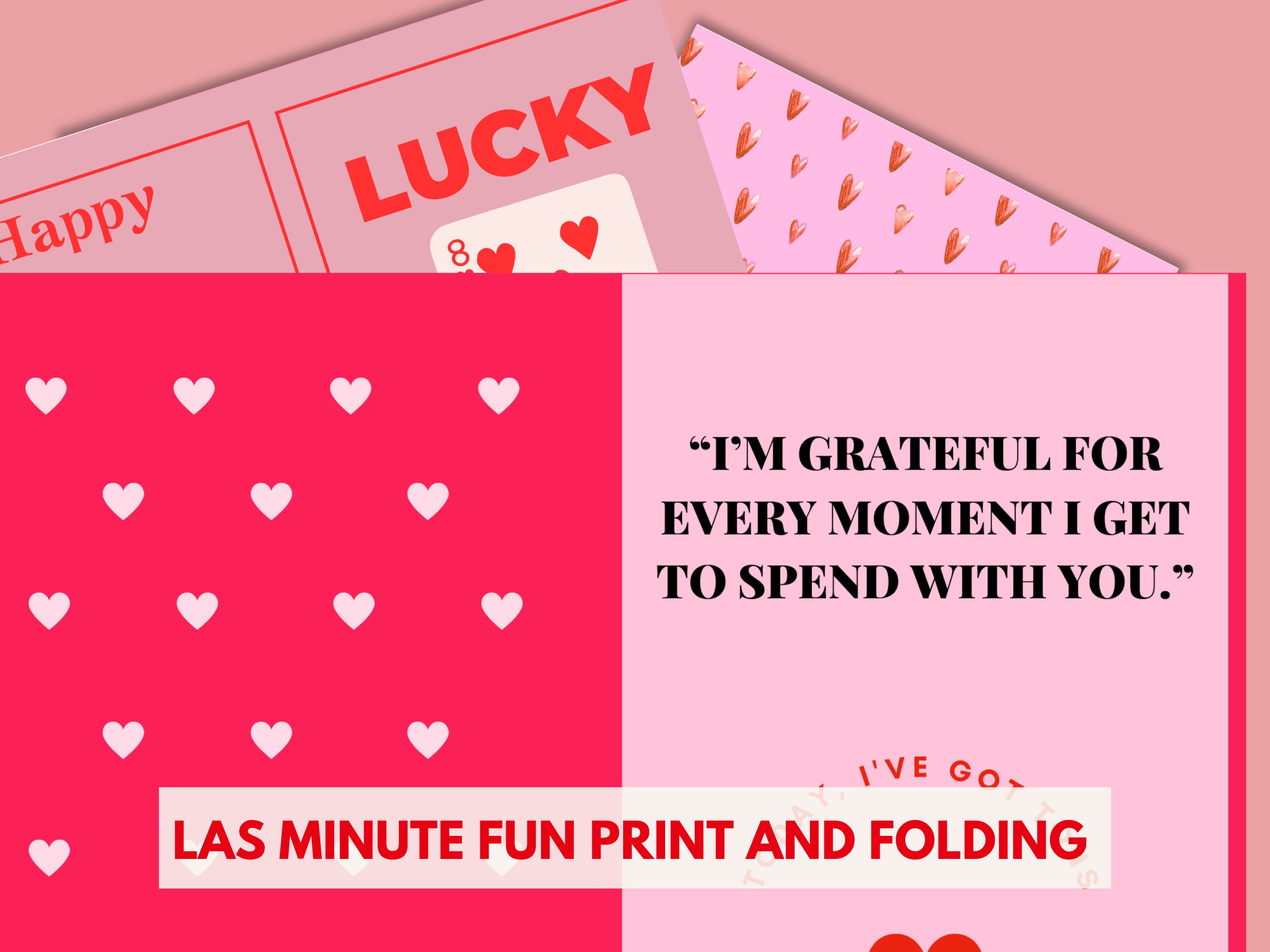 Valentine Printable Folding Cards, Valentine Digital Cards, Valentine ...