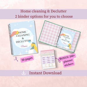 Home Declutter Challenge: Putzplan, Putzliste + 200 Sticker (PDF Download)
