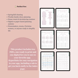 Home Declutter Challenge: Cleaning Schedule & Planner Stickers (Digital PDF Bundle)