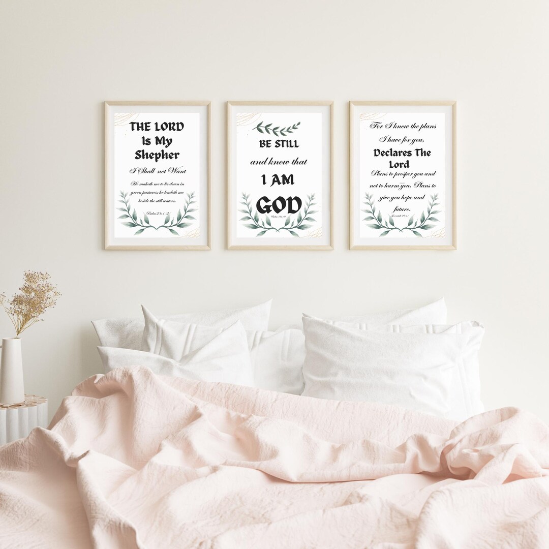 Bible Verse Art Prints: Christian Scripture Home Decor (digital ...