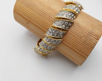 Vintage gold plated and glass bracelet.
