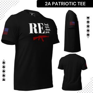 Saucy Stylez® Patriotic - MOD 2 | Unisex Short-Sleeved Tee | 2A Apparel | Unique Gift for Firearm Enthusiasts