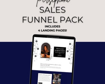 Kajabi Sales Page Template | Sales Funnel for Online Coaches + Entrepreneurs | Kajabi Landing Page Template | Spiritual Witchy Cute Template