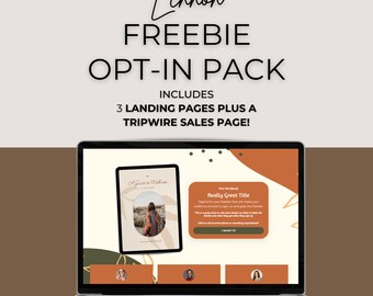 Kajabi Freebie Opt-in Page Template | Opt-in Funnel for Online Coaches + Entrepreneurs | Kajabi Landing Page Template | Boho Cute Template