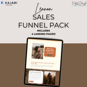 Kajabi Sales Page Template | Sales Funnel for Online Coaches + Entrepreneurs | Kajabi Landing Page Template | Boho Cute Template