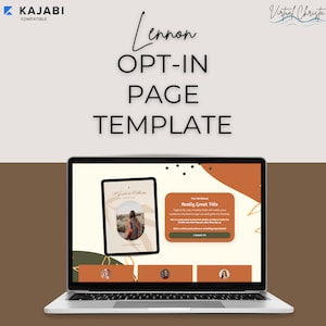 Kajabi Opt-in Page Template | Opt-in Funnel for Online Coaches + Entrepreneurs | Kajabi Landing Page Template | Boho Cute Template