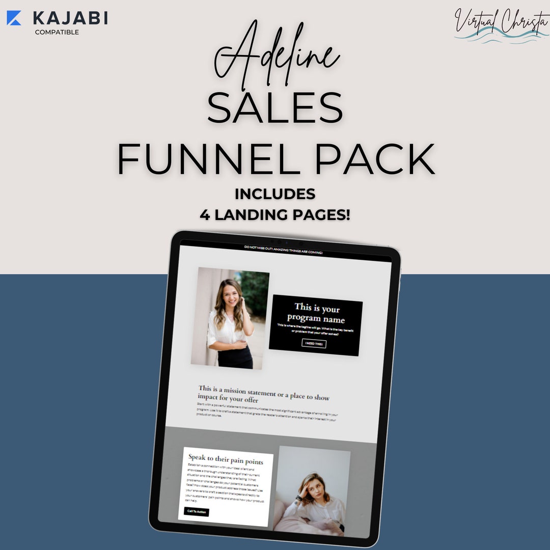 Kajabi Sales Page Template Sales Funnel for Online Coaches