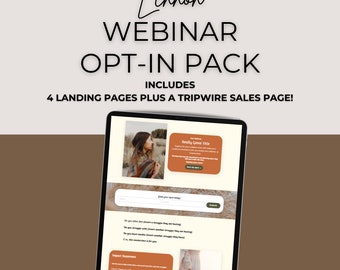 Kajabi Webinar Opt-in Page Template | Webinar Funnel for Online Coaches + Entrepreneurs | Kajabi Landing Page Template | Boho Cute Template