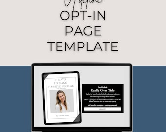 Kajabi Opt-in Page Template | Opt-in Funnel for Online Coaches + Entrepreneurs | Kajabi Landing Page Template | Modern Template