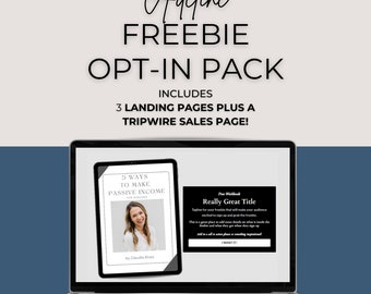 Kajabi Freebie Opt-in Page Template | Opt-in Funnel for Online Coaches + Entrepreneurs | Kajabi Landing Page Template | Modern Template