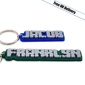Porte-clés/porte-clés personnalisés inspirés du jeu Minecraft - Cadeaux pour les enfants | Remplisseurs de sacs de fête | Etiquettes de nom | Sac d'école