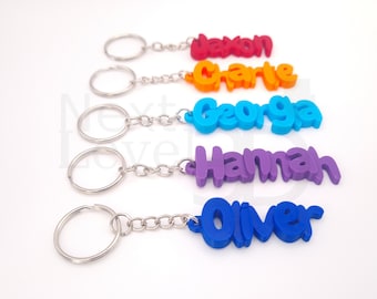 Personalised Keychain/Keyring - 3D Printed - Gifts for Children - Gifts for Her - Gifts for Him - Party Bag Fillers - Name Tags - School Bag