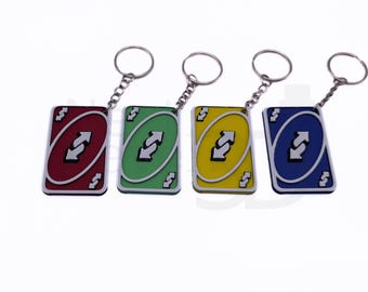 UNO Reverse Card Keyring – Double Sided 3D Bag Charm