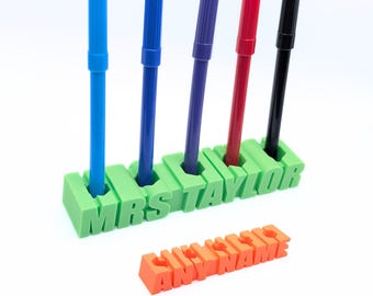 Personalised Pen Holder Desk Organiser | Custom Name 3D Printed Gift