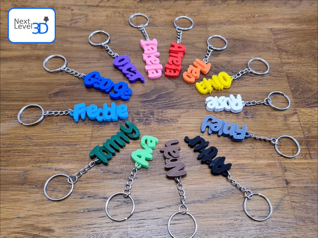 Personalised 3D Printed Name Keychain – Custom Name Keyring - Etsy