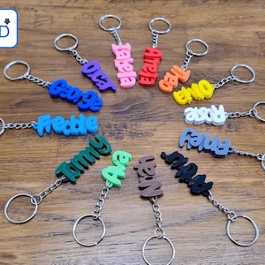 Personalised Keychain/Keyring - 3D Printed - Gifts for Children - Gifts for Her - Gifts for Him - Party Bag Fillers - Name Tags - School Bag