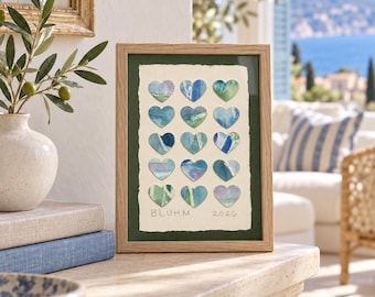 Nice • Heart Collage – Mixed Media Paper Art, 5x7 Dimensional Wall Decor
