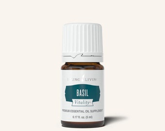 Basil Vitality Essential Oil 5 ml • Young Living Therapeutic Grade Essential Oil • 100% Pure • Factory Sealed