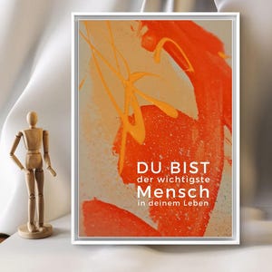Affirmation Kunst "Du bist wundervoll" Karte Poster Druck als Datei zum Download Worte Farbe