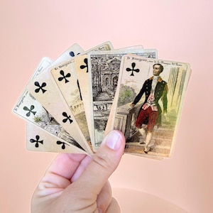 1860 Vintage Playing Cards – Authentic Fournier 2004 Reproduction – Antique Collection & French Romantic Cartomancy image 10