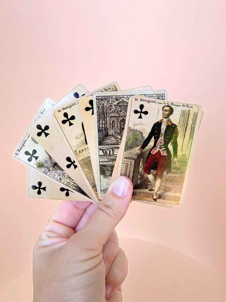 1860 Vintage Playing Cards – Authentic Fournier 2004 Reproduction – Antique Collection & French Romantic Cartomancy image 10