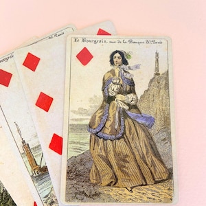 1860 Vintage Playing Cards – Authentic Fournier 2004 Reproduction – Antique Collection & French Romantic Cartomancy image 7