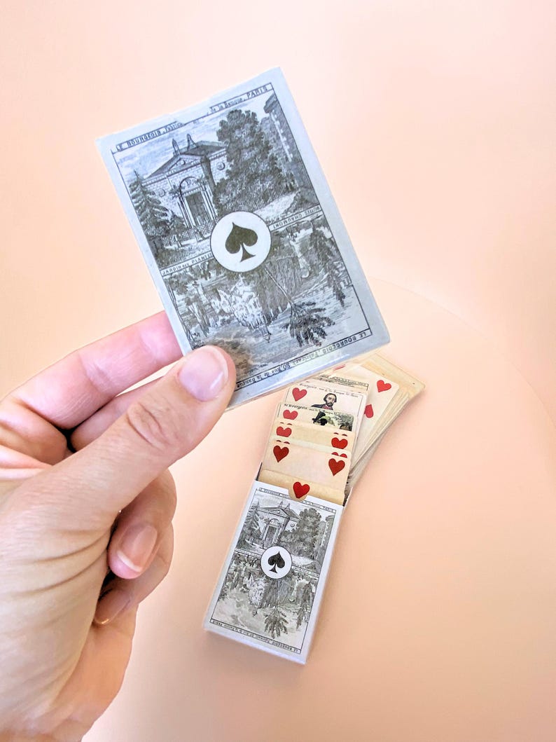 1860 Vintage Playing Cards – Authentic Fournier 2004 Reproduction – Antique Collection & French Romantic Cartomancy image 8