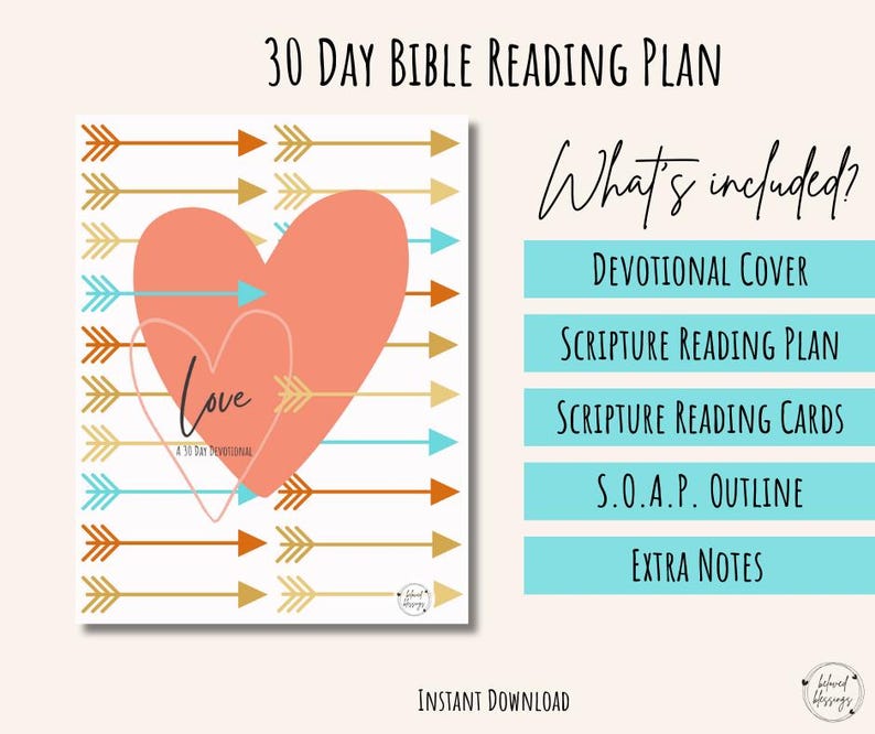 Love 30 Day Bible Reading Plan - Etsy