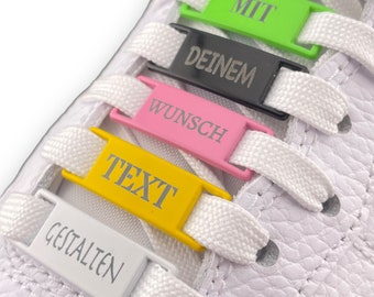 Schnürsenkel Schnalle (Schuhclip) personalisiert mit Lasergravur, Lace Tag AF1