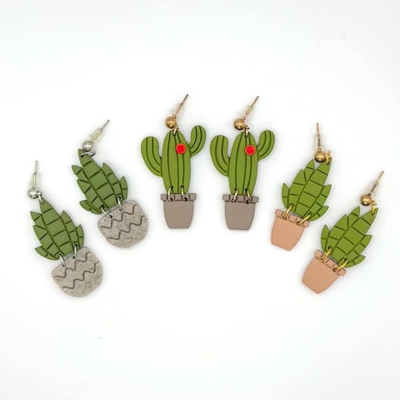 POTTED SUCCULENT EARRINGS