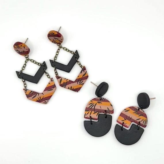 GEOMETRIC CHEVRON EARRINGS