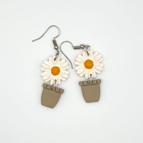 POTTED DAISY EARRINGS