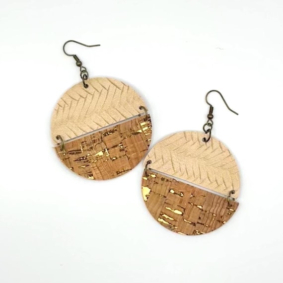 CORK SPLIT EARRINGS