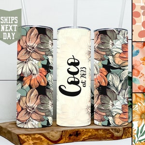 Coco Gift, Mothers Day Gift, Personalized Coco Gifts, New Coco Gift, Birthday Gifts for Coco, 20 Oz Skinny Tumbler Travel Mug, Coco Reveal