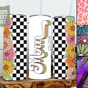 Personalized Mom Tumbler for Mom for Mothers Day, Mothers Day Gift for Mom from Kids, Cheetah Mom Tumbler, Gift for Mom,Custom Year Mom Gift