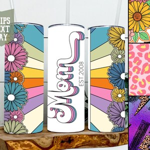 Personalized Mom Tumbler for Mom for Mothers Day, Mothers Day Gift for Mom from Kids, Cheetah Mom Tumbler, Gift for Mom,Custom Year Mom Gift