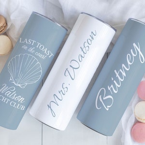 Last Toast On The Coast, Charleston Bachelorette Tumbler, Personalized Beach Bachelorette Tumblers, Social Club Bachelorette Party Favors