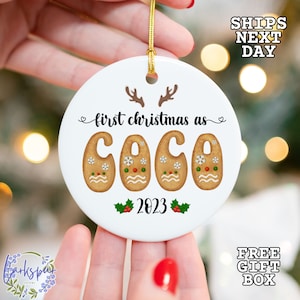 New Coco Ornament, First Christmas as Coco Ornament, 1st Christmas as Coco Ornament, New Coco Christmas Gift, 1st Xmas as Coco 2024 Ornament