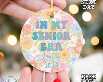 Class of 2024 Ornament, In My Senior Era Christmas Ornament, Personalized Senior Ornament, Custom Graduation Ornament, Senior 2024 Keepsake