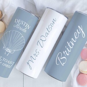 Last Toast On The Coast, Destin Florida Bachelorette Tumbler, Personalized Beach Bachelorette Tumblers, Social Club Bachelorette Party Favor