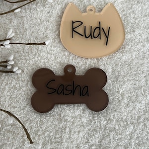 Christmas Acrylic Dog Bone/Cat Face Ornament Bundle, Christmas Tree Ornament, Personalized Dog/Cat Christmas Ornament, Dog/Cat Stocking Tag