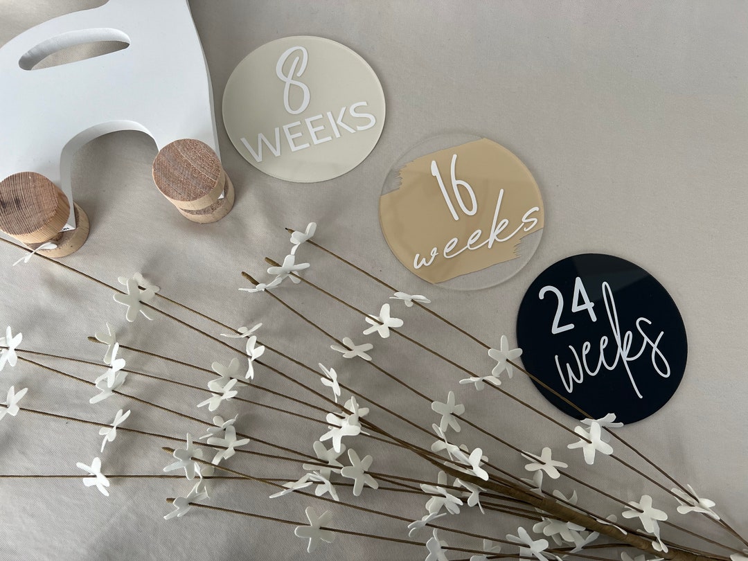 Pregnancy Milestones Acrylic Pregnancy Milestone Markers Etsy
