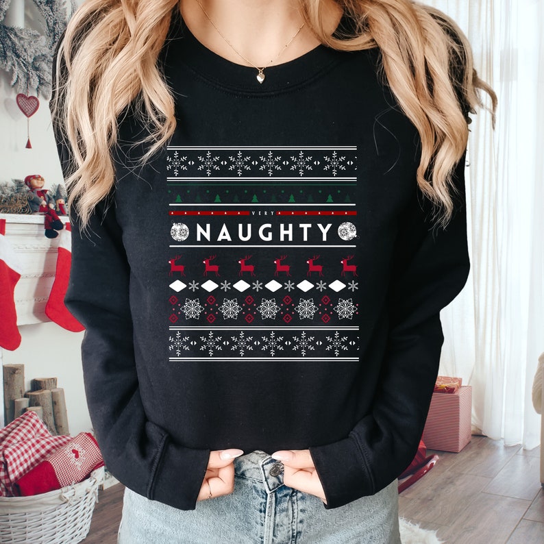 Naughty Christmas Sweater, Merry Christmas Sweatshirt, Merry Christmas Sweater, Christmas