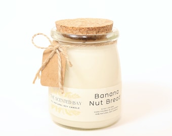 Banana Nut Bread Scented Candle | 100% Natural Soy Wax | 6 oz